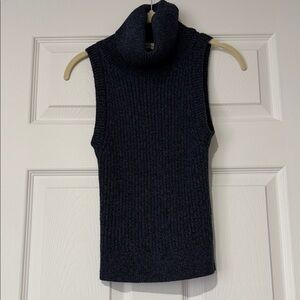 Abercrombie & Fitch Dark Blue Sleeveless Turtleneck Sweater